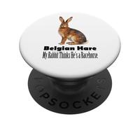 Belgian Hare My Rabbit Thinks He Is A Racehorse PopSockets Adhesive PopGrip