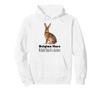 Belgian Hare My Rabbit Thinks He Is A Racehorse Pullover Hoodie