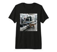Belgian Malinois Airport Security Luggage Scan Scene Premium T-Shirt