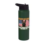 Belgian Malinois Because German Shepherds Need Heroes Too Stainless Steel Insulated Water Bottle