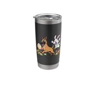 Belgian Malinois Bunny Easter Egg Kid Mens Womens Easter Day Stainless Steel Insulated Tumbler