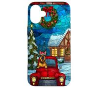 Belgian Malinois Christmas Dog Red Truck Holiday Case for iPhone 16 Plus