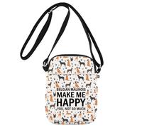 Belgian Malinois Crossbody Bag Belgian Malinois Lover Gift Belgian Malinois Mom Gift Belgian Shepherd Dog Shoulder Bag (Belgian HAPPY cb1)