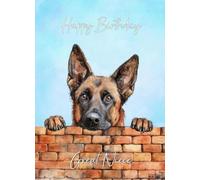 Belgian Malinois Dog Birthday Card for Great Niece