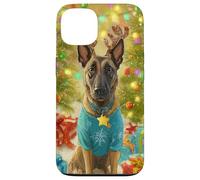Belgian Malinois Dog Christmas Holiday Reindeer Case for iPhone 13