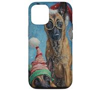 Belgian Malinois Dog Christmas Snow Holiday Art Case for iPhone 12/12 Pro