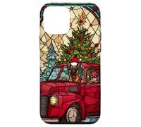 Belgian Malinois Dog Red Truck Christmas Holiday Art Case for iPhone 12 mini