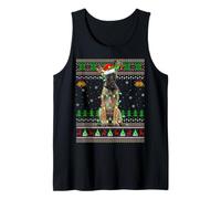Belgian Malinois Dog Ugly Christmas Sweaters Holiday Xmas Tank Top