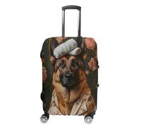 Belgian Malinois in Bathrobe Poster_ Dog Poster_ Belgian Malinois Bathroom Print_ Wall Art_ Belgian Malinois Portrait_ Dog Bathroom Poster-1_1Luggage Case CoverM(22-24inch)