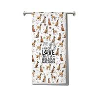 Belgian Malinois Kitchen Towel All You Need Is Love And a Belgian Malinois Gifts Belgian Shepherd Dog Dish Towel (a BELGIANMALINOIS kt3)