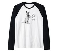 Belgian Malinois “Let’s Go!” Design - Belgian Mal Dog Design Raglan Baseball Tee