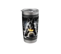 Belgian Malinois Maligator Dog Birthday Cake Bday Party Stainless Steel Insulated Tumbler