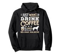 Belgian Malinois Mama Papa Ich will nur hängen Kaffee tri Pullover Hoodie