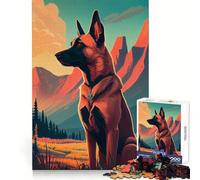 Belgian Malinois Nature Jigsaw 1000 Pieces for Adults Focus Ability Time Well Spent Interlock Well Xmas Surprise (38x26cm)