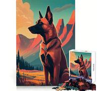 Belgian Malinois Nature Jigsaw Puzzles 1000 Piece for Teenagers Focus Training Happy Idle Time Tight Join Lovely Gift (50x75cm)