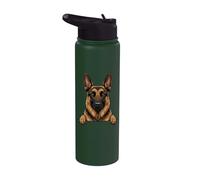 Belgian Malinois Peeking - Belgian Shepherd Dog Owner Stainless Steel Insulated Water Bottle
