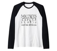 Belgian Malinois Perpetual Motion Dog Raglan Baseball Tee