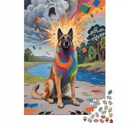 Belgian Malinois Unfolded in 1000 Pieces - Discover The Thrill of Wooden Puzzle Solving, An Unmatched Family Fun Experience