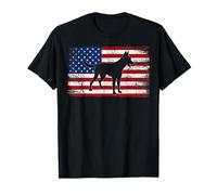 Belgian Malinois USA Flag Funny Malinois Herding Dog Lovers T-Shirt