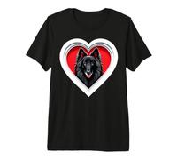 Belgian Sheepdog Heart Cute Puppy Shepherd Dog Lover Premium T-Shirt