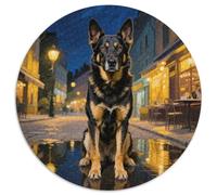 Belgian Shepherd 1000 Piece Round Puzzle for Adults Kids 14+ Cute Dog Puzzles Creative Unique Challenge Games Family Game 1000pcs (67.5x67.5cm)