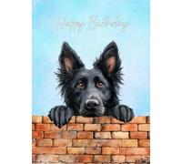 Belgian Shepherd Dog Art Birthday Card