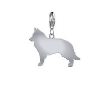 Belgian Shepherd (Tervueren) Silhouette Silver Charm