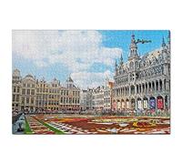 Belgien-Puzzle, 1000 Teile, Belgien, Grand Place, Brüssel, Puzzlespiel, Kunstwerk, Reise-Souvenir, Papier,26x38cm