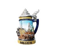 Belgium 3D Beer Mug Fridge Magnet Souvenir Gift,Resin Handmade Belgium Refrigerator Magnet Home & Kitchen Decoration Collection