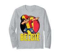 Belgium Dabbing Boy Belgian Flag Long Sleeve T-Shirt