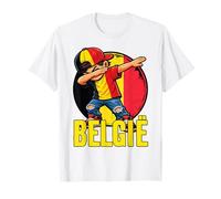 Belgium Dabbing Boy Belgian Flag T-Shirt