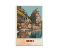 Belgium DINANT Vintage Travel Poster Picture Print Canvas Wall Paint Arts Decor Modern Home Artworks Idea 16x24inch(40x60cm)