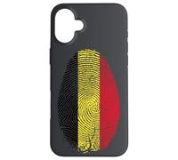 Belgium Flag Fingerprint It is in my DNA Gift for Belgian Case for iPhone 16 Plus