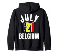 Belgium July 21 Belgian National Day Belgium Independence Zip Hoodie