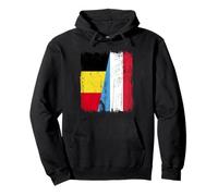 Belgium Luxembourg Half Flag Belgian Luxembourgish Jersey Pullover Hoodie