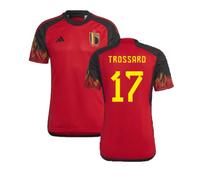 Belgium Men's 2022-2023 Home Shirt Trossard 17 in Red | Size: Medium Belgium Red M