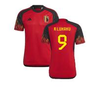Belgium Men's 2022 - 23 Home Shirt - Romelu Lukaku in Red | Size: Medium Belgium Red M