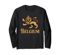 Belgium Pride Belgian Flag Lion Rampant Long Sleeve T-Shirt