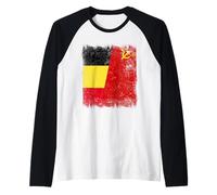 Belgium Soviet Union Flag Belgian USSR Heritage Raglan Baseball Tee