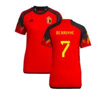 Belgium Women's 2022 - 2023 Home Shirt - De Bruyne 7 in Red | Size: Small Belgium Red S