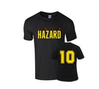 Belgium Women's Eden Hazard Front Name T-Shirt in Black | Size: Large Belgium Black L