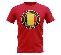 Belgium Women's Personalised Football Badge T-Shirt in Red | Size: Small Belgium Red S