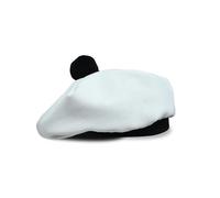 BELGLY 100% Wool Scottish Hat Tam o' Shanter Tammy Jimmy Flat Bonnet in Many Tartans (Off White)