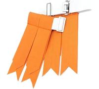 BELGLY Kilt Hose Sock Flashes for Men with Heavy Buckle Adjusters, Plain & Tartan Socks Kilt Flashes/Acrylic Wool Garter Pointed (Orange)