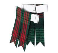 BELGLY Kilt Hose Sock Flashes for Men with Heavy Buckle Adjusters, Plain & Tartan Socks Kilt Flashes/Acrylic Wool Garter Pointed (Hunting Rose)