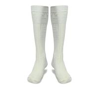 BELGLY Mens Kilt Socks Traditional Scottish Highland Wear Wool Kilt Hose Casual Wedding Sports Leg Warmers (Cream, Medium)
