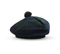 BELGLY Scottish Hat Tam o' Shanter Acrylic Tammy Jimmy Flat Bonnet in Many Tartans (Black Watch)