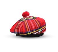 BELGLY Scottish Hat Tam o' Shanter Acrylic Tammy Jimmy Flat Bonnet in Many Tartans (Royal Stewart)