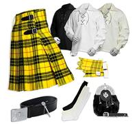 BELGLY Scottish Kilt for Men - 08 Pcs Kilt Accessories for Men, Scottish Outfit, Macleod of Lewis 40''