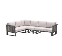 belgrade aluminium corner garden lounge sofa in desert sand